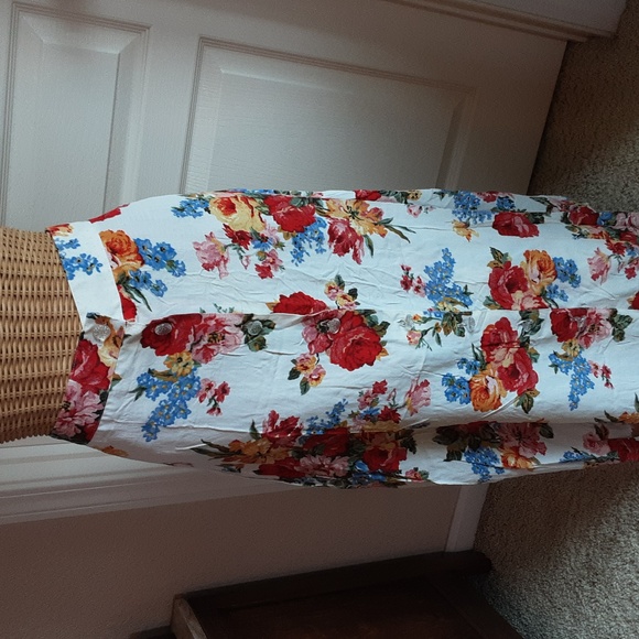 VINTAGE CAROLE LITTLE Rayon Maxi Skirt***๐๐๐ NWT - Picture 2 of 5